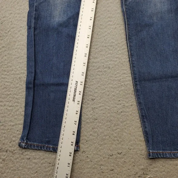 American Eagle Outfitters Skinny Jeans Womens 6 Blue‎ Denim Stretch Whiskered - Picture 4 of 10